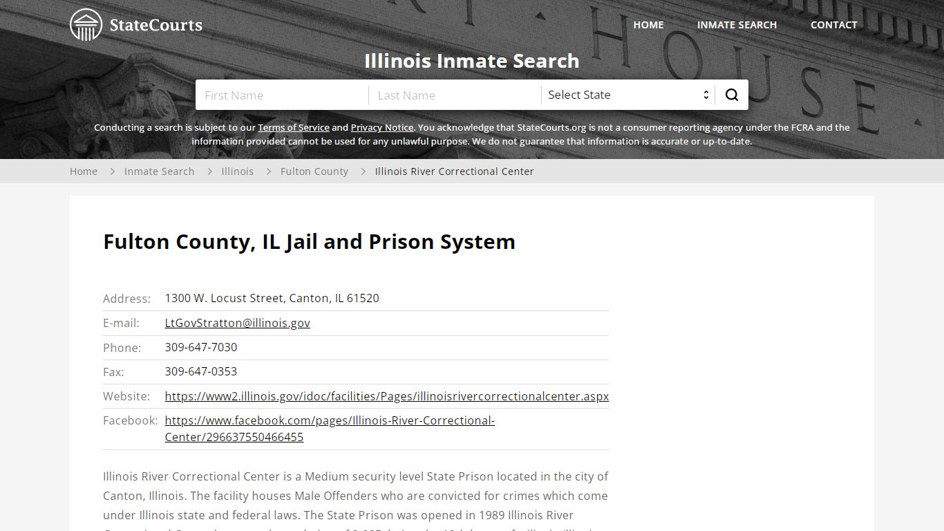 Fulton County, IL Jail and Prison System - statecourts.org